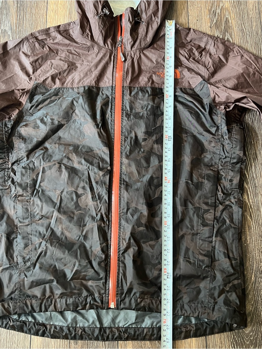The North Face Dryvent Brown Camo Hooded Rain Jacket Men’s Medium - Picture 13 of 13
